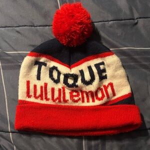 lululemon athletica Red and Navy Toque hat
